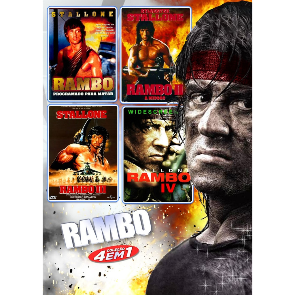 Coleção Filme Rambo 4 em 1 | Shopee Brasil