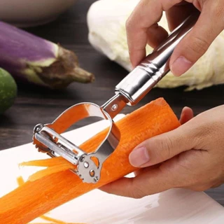Descascador INOX Legumes Frutas Dupla Lâmina Móvel 2 Em 1/Descascador De Legumes Verduras Frutas promoção