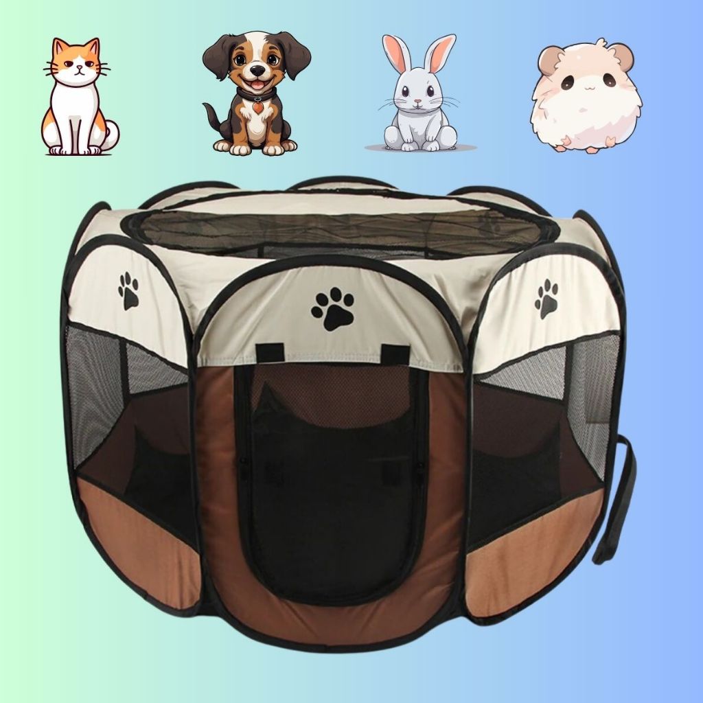 Cercado Toca Casinha Portátil Dobravel Cães Gatos Pet