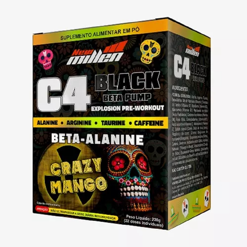 C4 Black Beta Pump Bloody/Crazy Mango - Pré Treino - New Millen