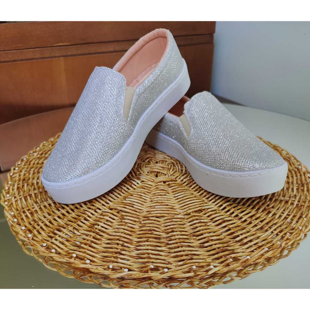 Sapatilha feminina slip on de laço nobuk em Promoção na Shopee Brasil 2024