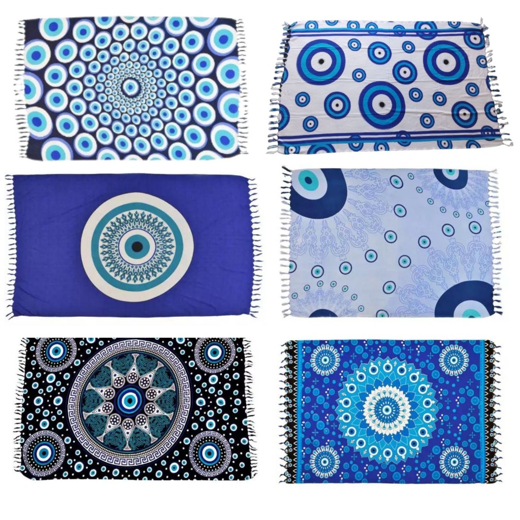 Canga Praia Olho Grego Saída Moda Verão Beach Bali