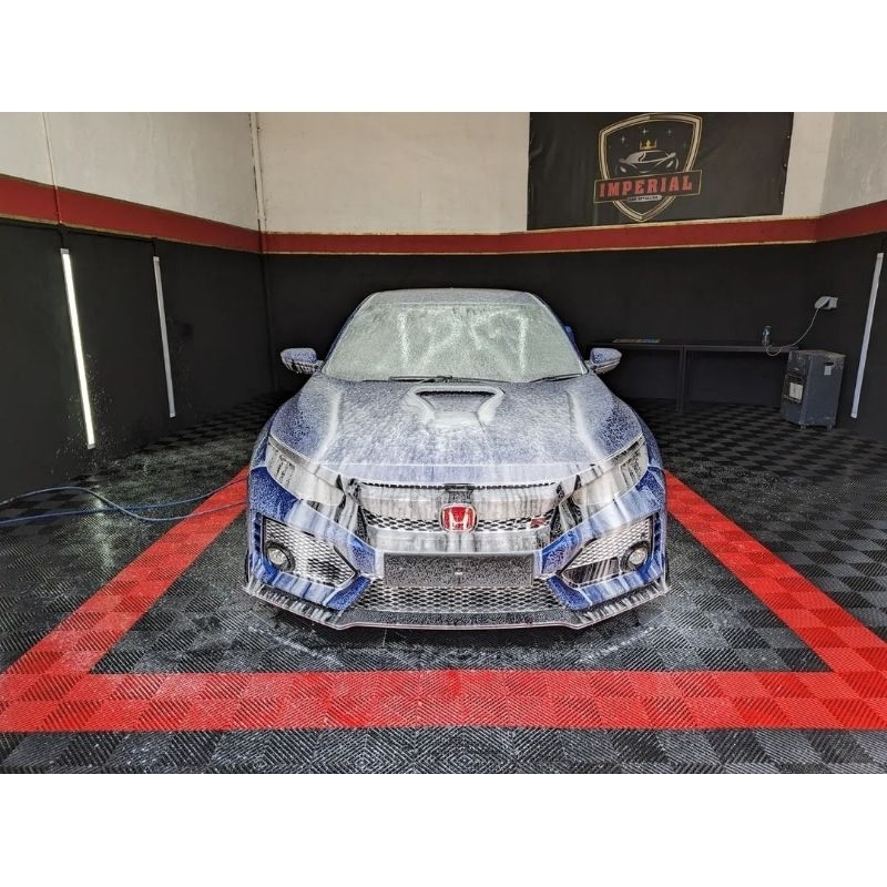 kit 36 un (4m²) piso automotivo modular 33x33 estética garagem estúdio vestiário