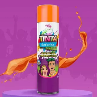 Tinta Spray Temporária Para Cabelo - My Party Laranja 150 ml