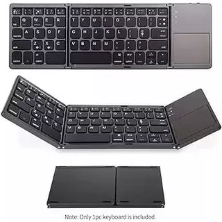 Mini teclado bluetooth B033, dobrável, sem fio, com touchpad, para windows, android, ios, tablet, ipad, telefone