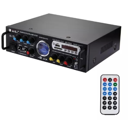 Amplificador Teli Bt-339a Com Bluetooth Karaokê Fm