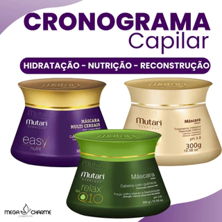 Cronograma Capilar Com Reposição Hídrica Kit Mutari