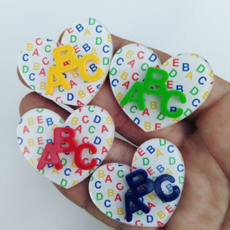 Aplique Coração Abc escolar | Shopee Brasil