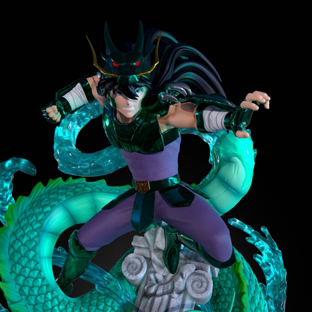 Shiryu - Dragon - Dragão - Saint Seiya - CDZ - Diorama - Figure