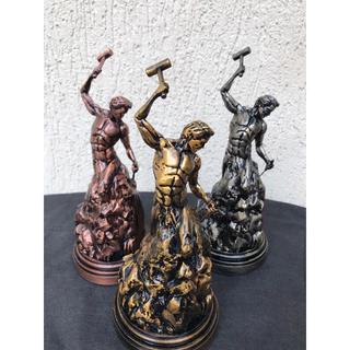 Escultura Self Made Man Estátua decorativa Colecionável Impressão 3D