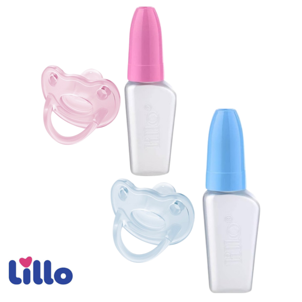 Kit Lillo Recém Nascido Chuquinha 50mL Bico Redondo e Chupeta ...