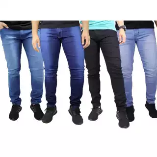 Kit 04 Calças Jeans Masculina com Elastáno Promoção