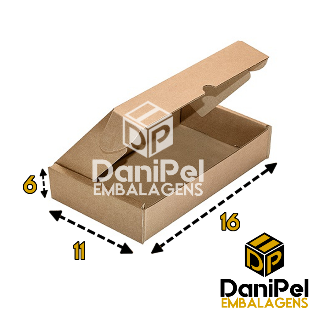 Caixa de Papelão 16x11x6 LAGOSTA Correios Ecommerce Envios