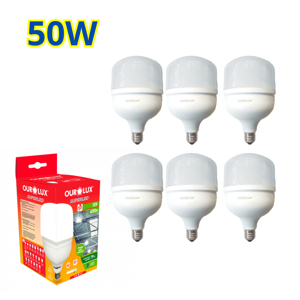 Kit Pack Lampada Superled W Alta Potencia Ourolux Ou Pe As Para Casa Loja Residencial E