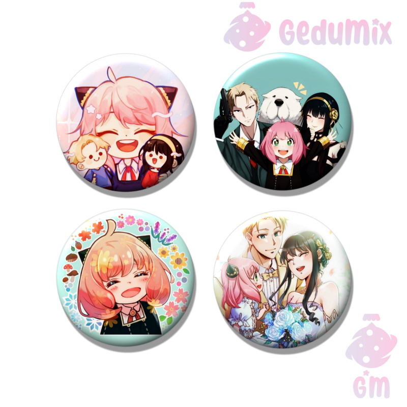 KIT 4 Bottons Broches Anime SPY X Family