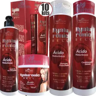 10 Kits Capilar Ácido Hialurônico Bell Corpus BRILHO INTENSO