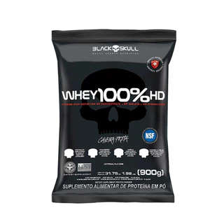 Whey 100% HD - Whey Protein 900g Refil - Black Skull