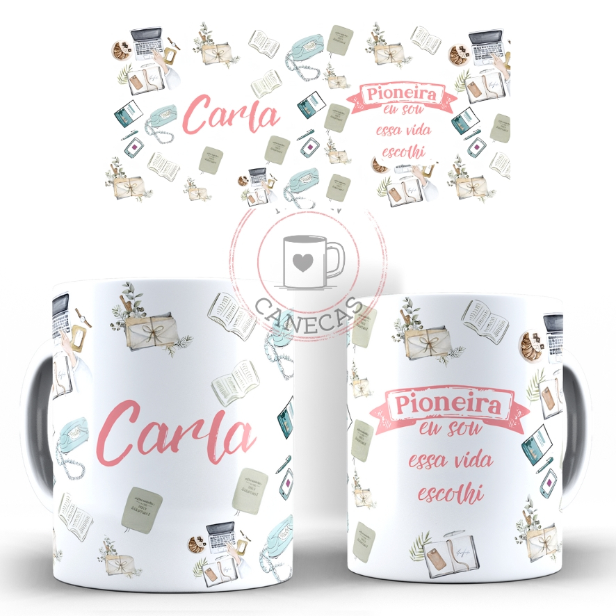 Caneca de Porcelana Personalizada Tema Pioneiro / Pioneira / Anciãos - Testemunha de Jeová Jw