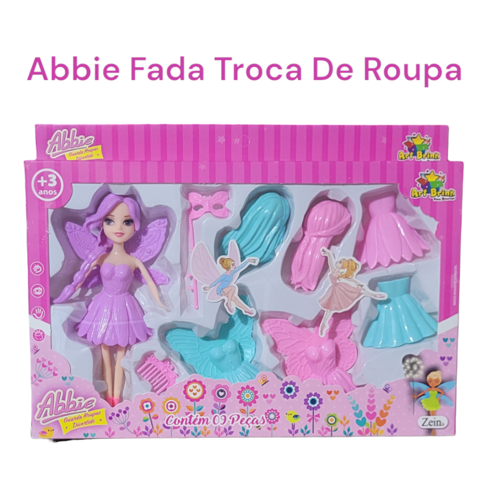 Boneca fada Abbie Troca de Roupa Brinquedo de Menina Infantil Presente ...