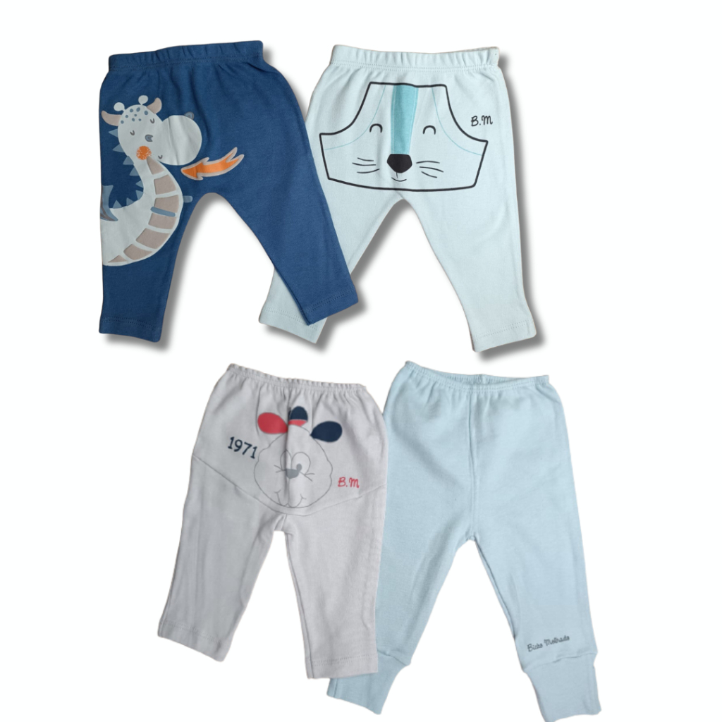 Kit com Mijão Calça para Bebê Menino Bicho Molhado Sortidos