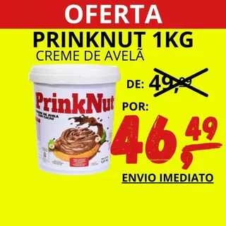 Creme De Avelã Com Cacau Prinknut Pote De 1kg Tipo " Nutella "