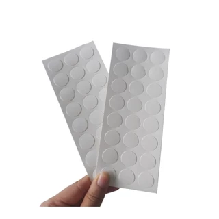 2 cartelas Tapa Furo Adesivo 18mm Branco Grande Para Moveis 24 unidades Texturizado
