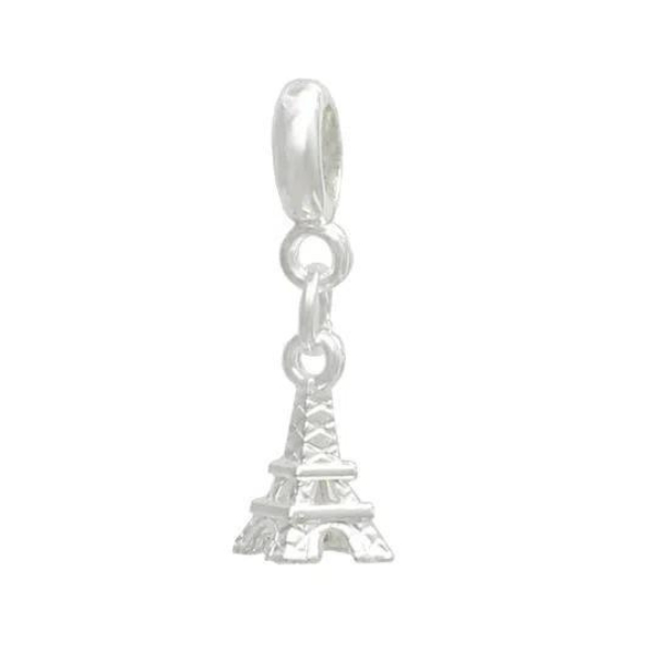 Ciondolo Piccola Torre Eiffel In Argento 925 - Gioiello Miniatura Francese, 1.3 Cm