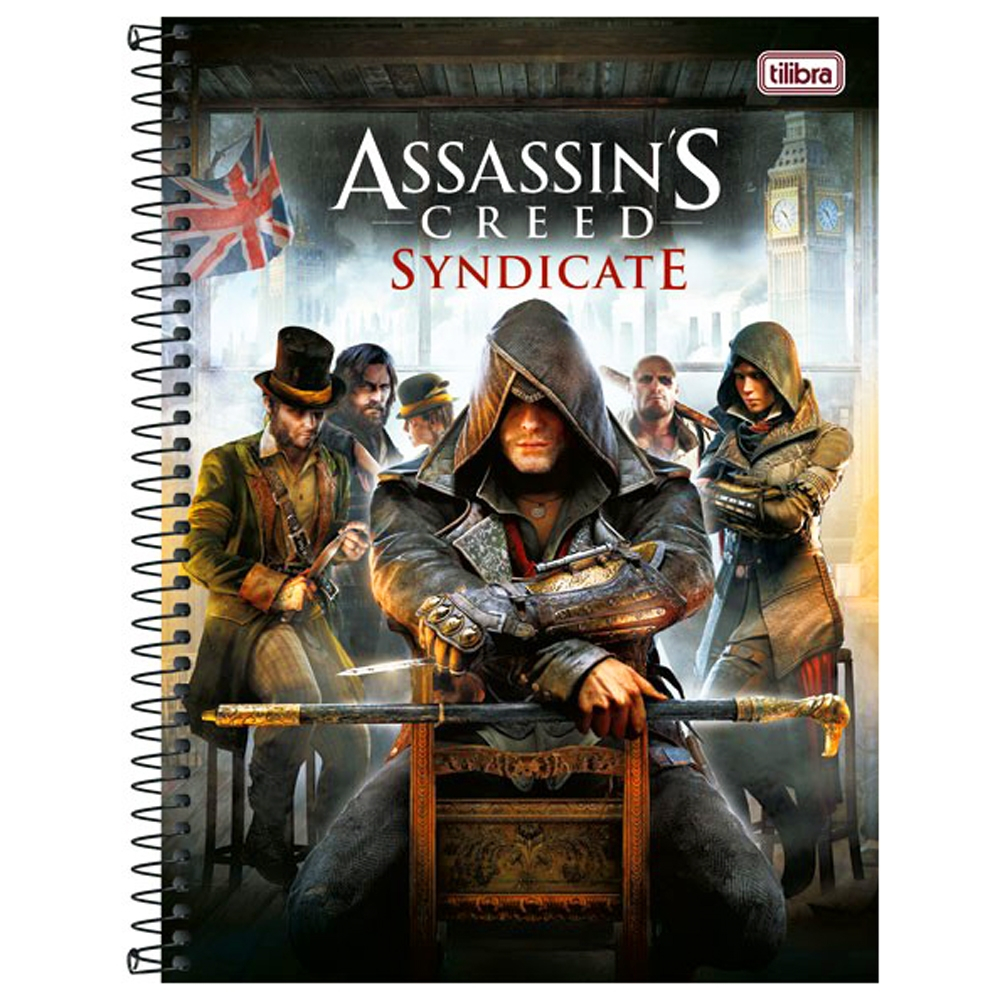 Caderno universitário Assassin`s Creed Syndicate 1 matéria Tilibra