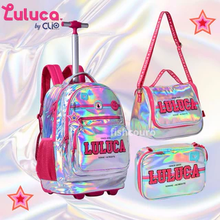 Kit Mochila de Carrinho Luluca Holográfica