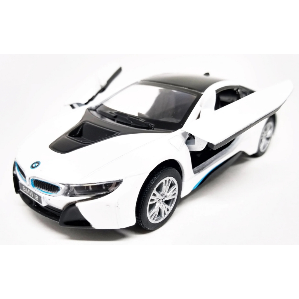 Carrinho Miniatura BMW i8 abre as portas kinsmart 1/36 abre as