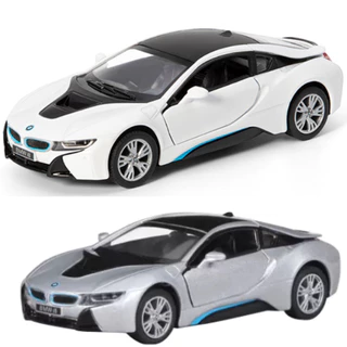 Carrinho Miniatura BMW i8 abre as portas kinsmart 1/36 abre as portas orginal