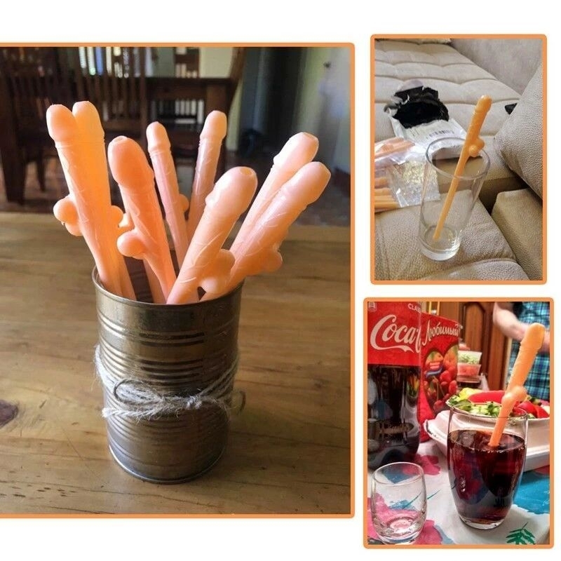 10 Peças Canudo De Pênis/Penis/Despedida De Solteiro/Decoração Divertida