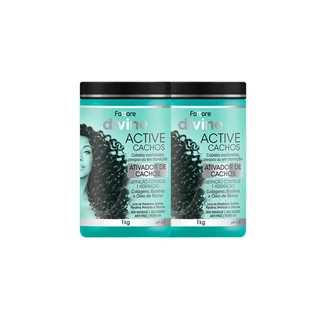 Kit 2 Ativador de Cachos Active Cachos Divine Crespos e Cacheados 1Kg