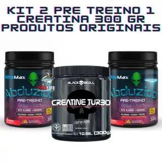 KIT 2 PRE TREINO ABDUZIDO 1 CRETINA TURBO 300 GR