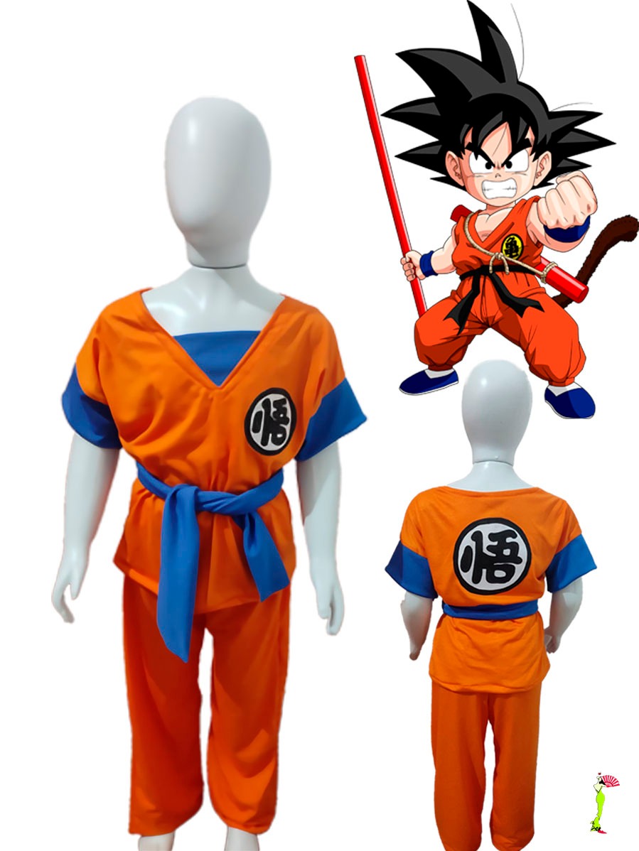 Fantasia Goku Infantil Dragon Ball Z super gt Cosplay Anime luxo