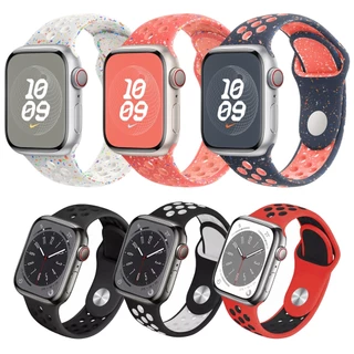 Pulseira Esportiva de Silicone para Apple Watch Series Ultra 9 8 7 SE 6 5 4 3 2 1 49mm 45mm 44mm 42mm 41mm 40mm 38mm
