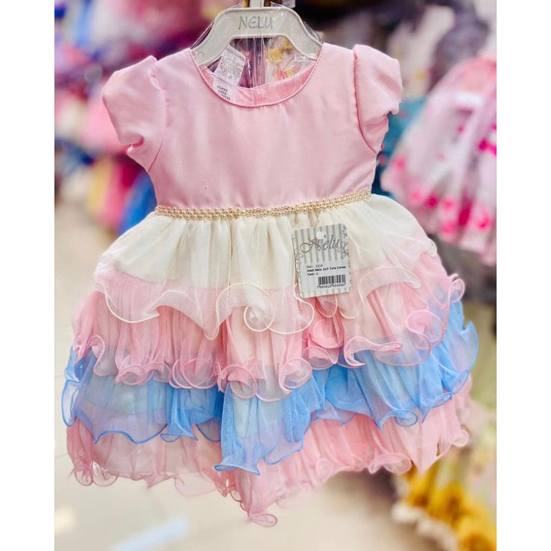 Vestido Colorido Chuva de amor Festa Infantil