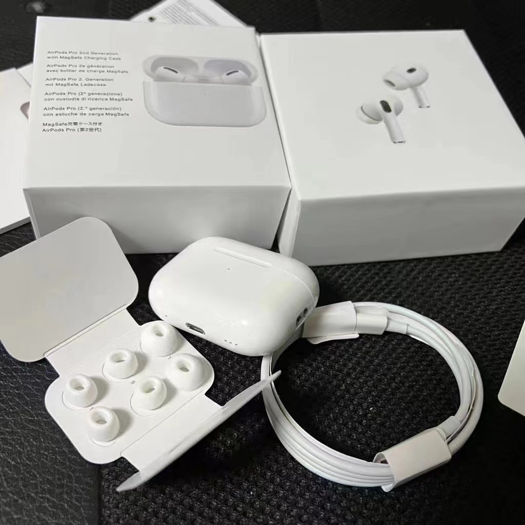 Fone de Ouvido Sem Fio PRO5 1:1 Airpods Com Cancelamento De Ruído Bluetooth Pop-Up para iOS e Android 3 Stereo + Logo Gps + Renomeado