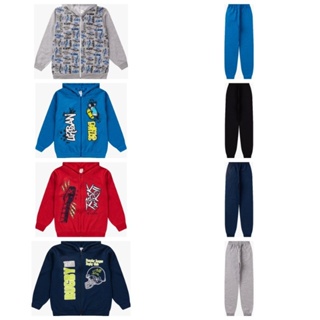 kit 2 conjuntos Juvenil Masculino do 10/14 Anos Casaco com ziper e calça de moletom