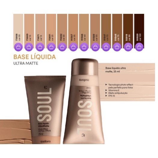 SOUL BASE LIQUIDA ULTRA MATTE - 25ml | Shopee Brasil