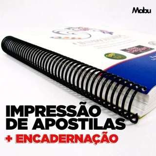 Impressão De Apostilas Até 350 Páginas + Encadernação- Frente e Verso - Colorida ou Preto e Branco – Qualidade Envio rápido