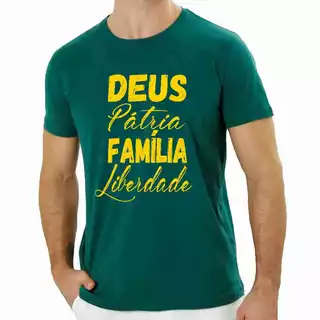 Camiseta Verde Deus Pátria
