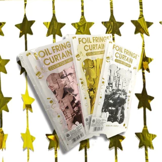 KIT 3 Cortina Estrela Metalizada Decoração Parede Fundo Para Festas Decorações Painel