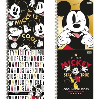 Caderno grande espiral 1 matéria Mickey