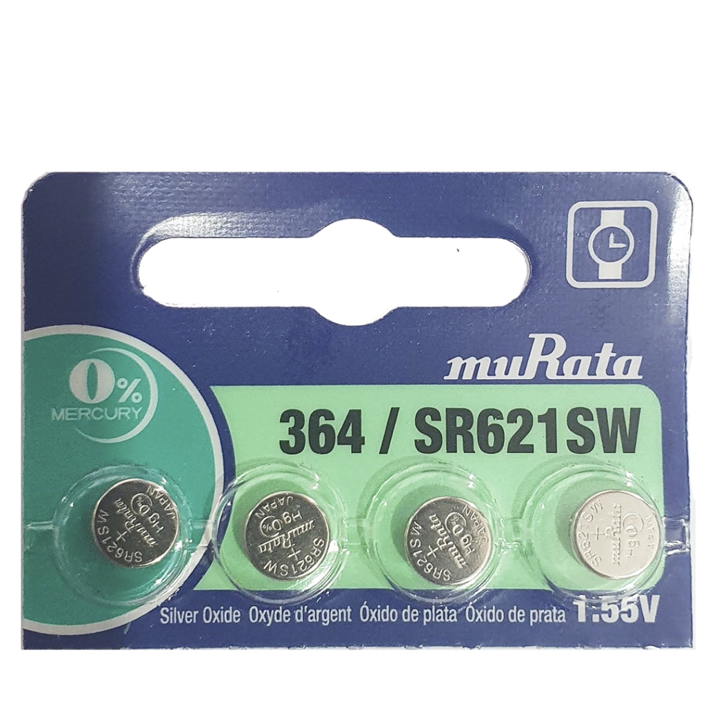 Murata 364 SR621SW Zilveroxide Batterijen - 10 Stuks - 0% Kwik