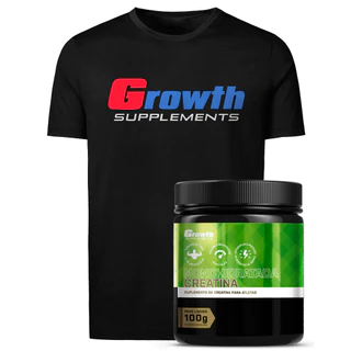 Camiseta Growth Supplements Creatina Monohidratada Treino Academia Original Camisa
