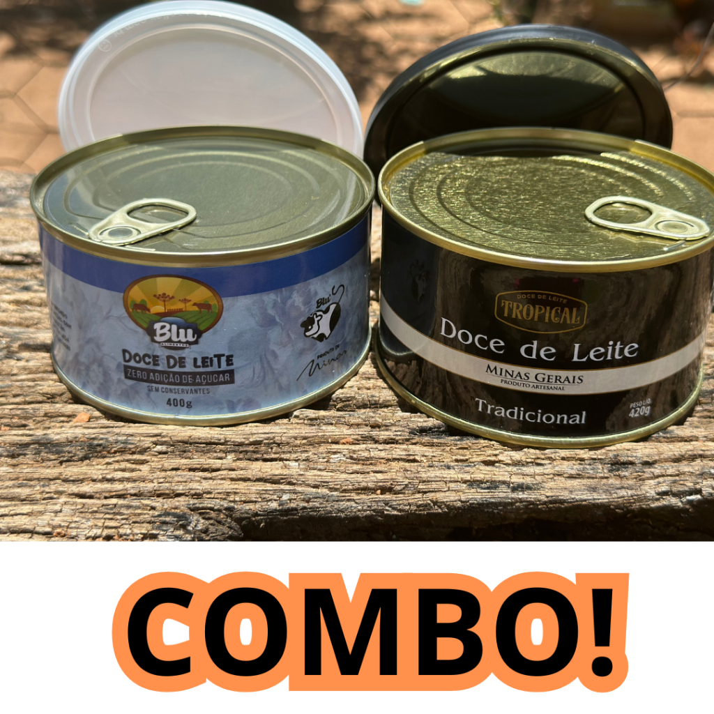 COMBO Lata KIT Doce De Leite ZERO Açúcar, Diet, Fitness, Baixa Caloria ...