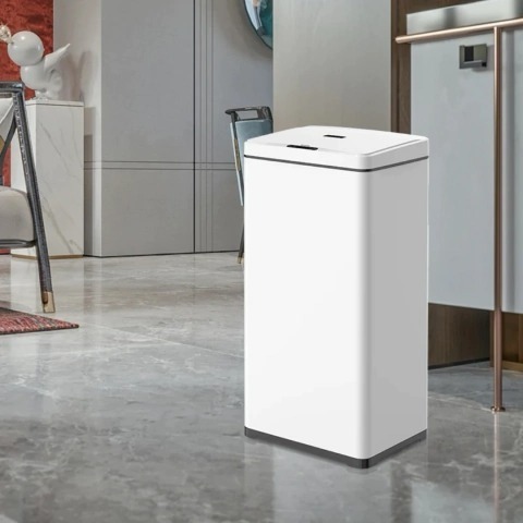 Lixeira Retangular Para Cozinha 50L com Sensor de Proximidade