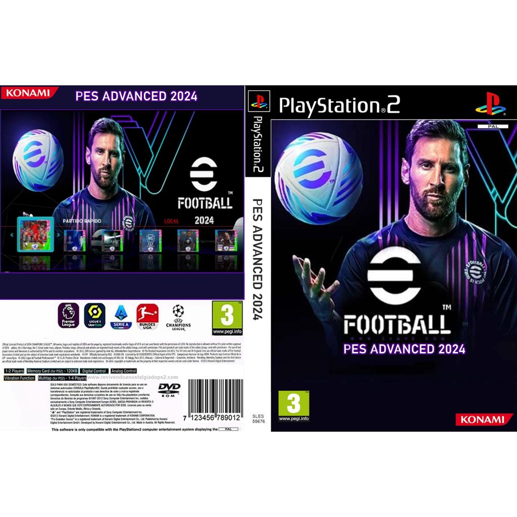 Ps2 Pes e-Football 2024 Advanced by Leto | Shopee Brasil