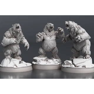 Kit Miniaturas RPG - Ursos (3 peças)